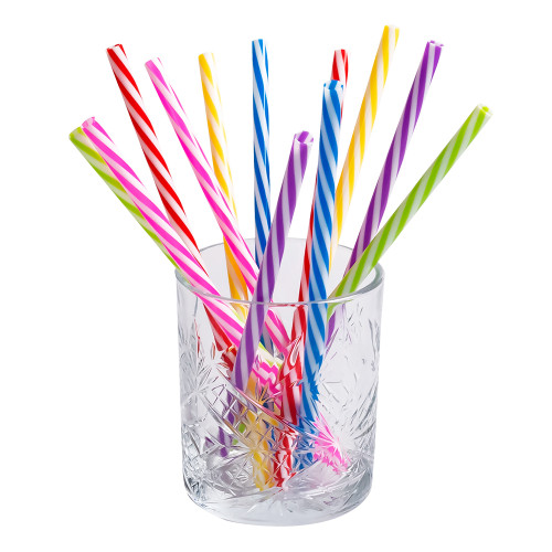 12 PAILLES PLASTIQUES RÉUTILISABLES