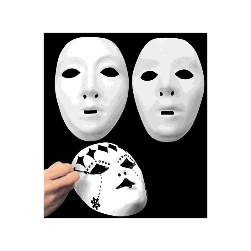 Masque blanc à décorer  Masque blanc, Masque, Carnaval