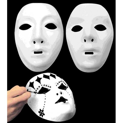 MASQUE BLANC A PEINDRE ADULTE