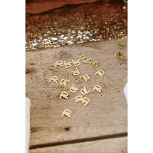 CONFETTIS TABLE&quot;70&quot; PAPIER OR