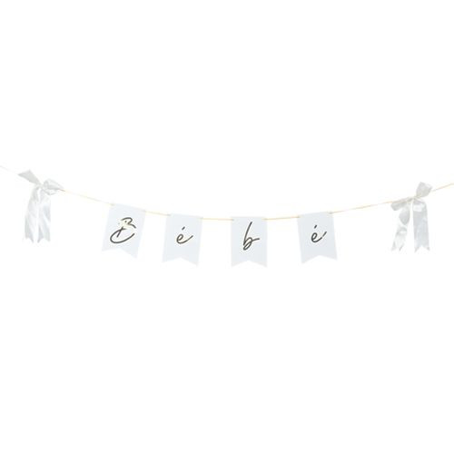GUIRLANDE "BÉBÉ" PAPIER BLANC