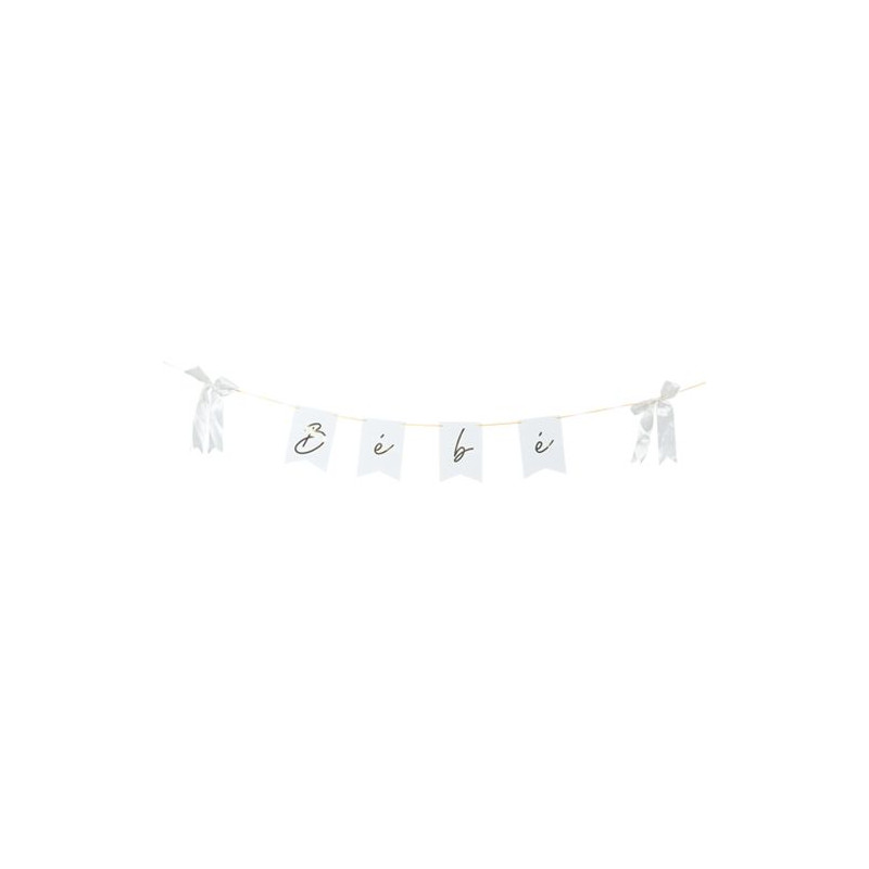 GUIRLANDE "BÉBÉ" PAPIER BLANC