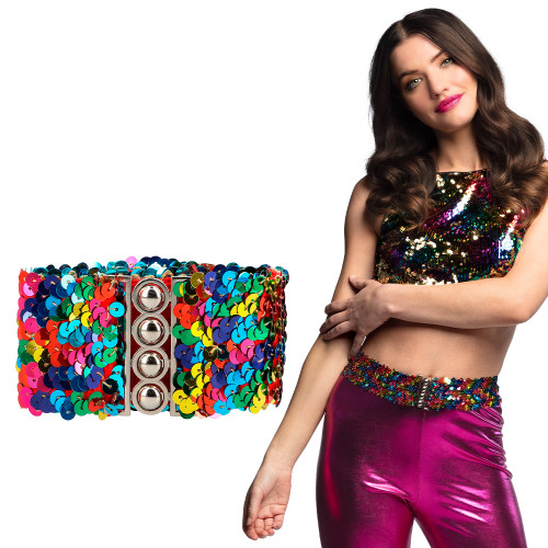 CEINTURE PAILLETTES AR EN CIEL