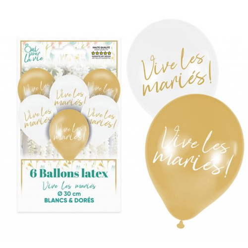 6 BALLONS MARIAGE