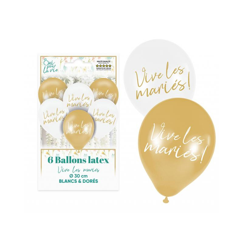 6 BALLONS MARIAGE