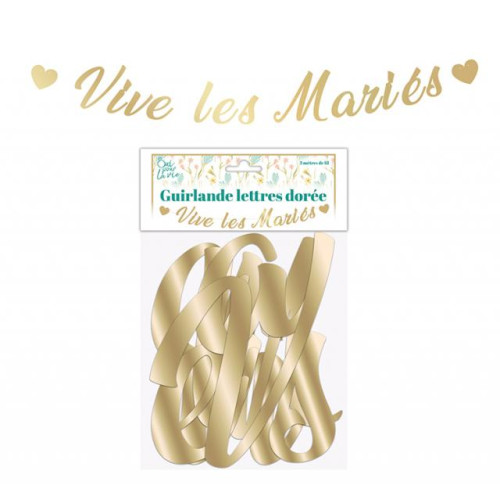 GUIRLANDE LETTRES VIVE LES MARIES