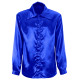 CHEMISE DISCO ANNEES 70 BLEU S