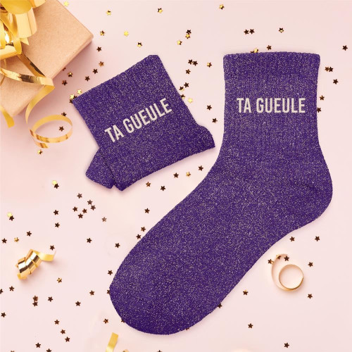 CHAUSSETTES PAILLETTES TA GUEULE