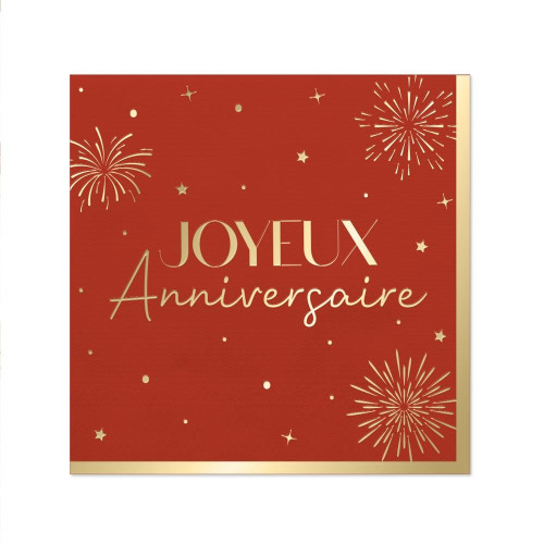 10 SERVIETTES PARTY ROUGE
