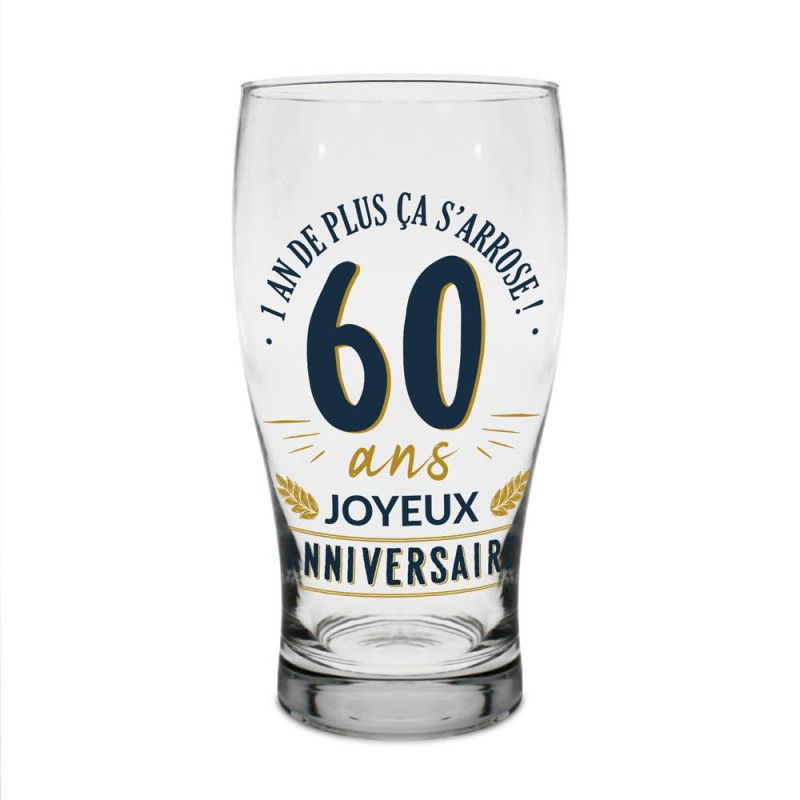 VERRE A BIERE 60 ANS