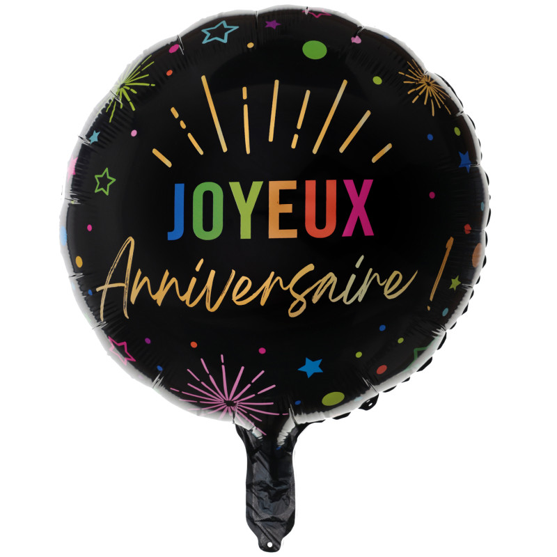 BALLON ALU ANNIVERSAIRE FESTICOLORE