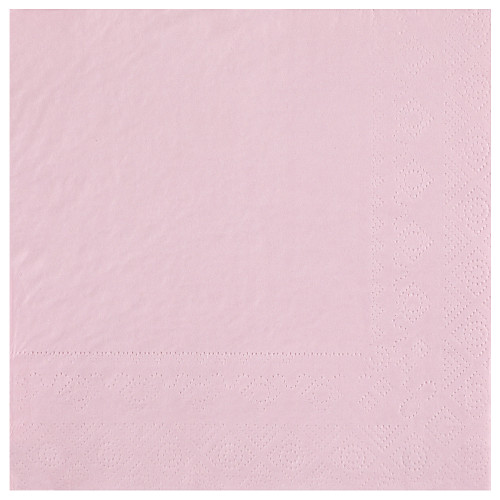 25 SERVIETTES 33X332 PLIS ROSE CLAIR