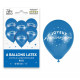 6 BALLONS ANNIVERSAIRE BLEU