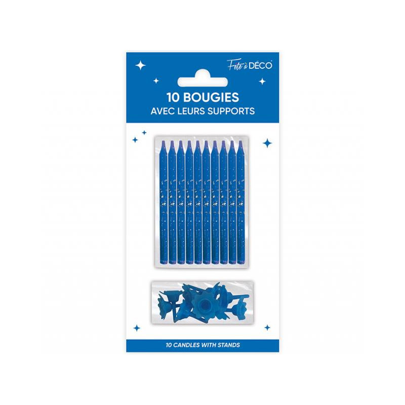 BOUGIES SUPPORTS BLEU