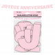GUIRLANDE LETTRES ANNIV ROSE