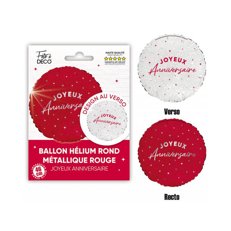 BALLON HELIUM JOYEUX ANNIV ROUGE