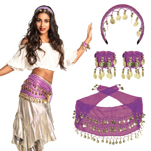 SET BELLY DANCE POURPRE