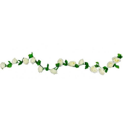 GUIRLANDE ROSES BLANC 220CM