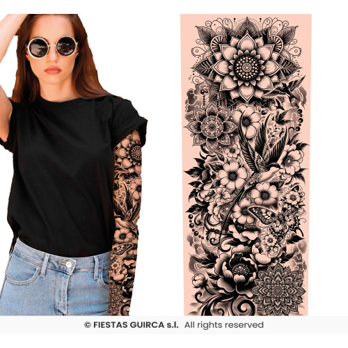 MANCHE DE TATOUAGE NOIR ET BLANC