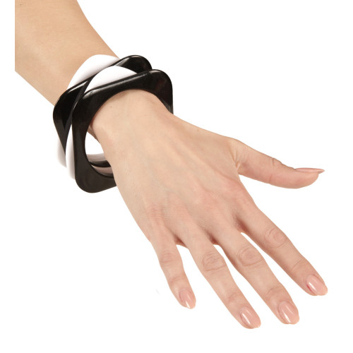SET DE 4 BRACELETS DISCO NOIR