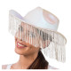 CHAPEAU DE COWBOY BLANC IRISE