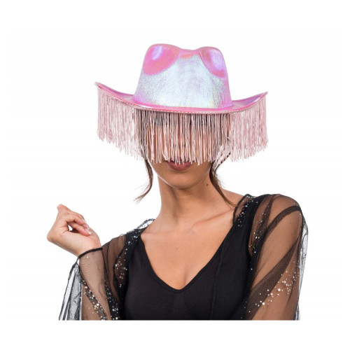 CHAPEAU DE COWBOY ROSE IRISE