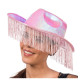 CHAPEAU DE COWBOY ROSE IRISE