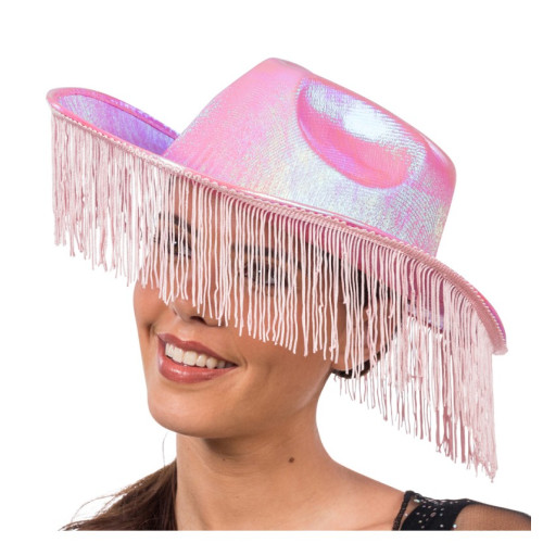 CHAPEAU DE COWBOY ROSE IRISE