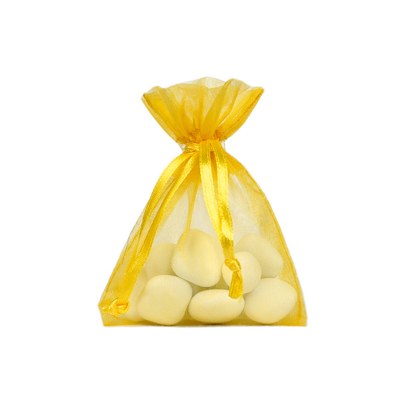 10 SAC ORGANZA JAUNE
