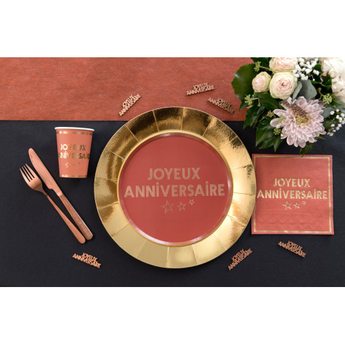 10 ASSIETTES STAR DU JOUR TERRACOTTA