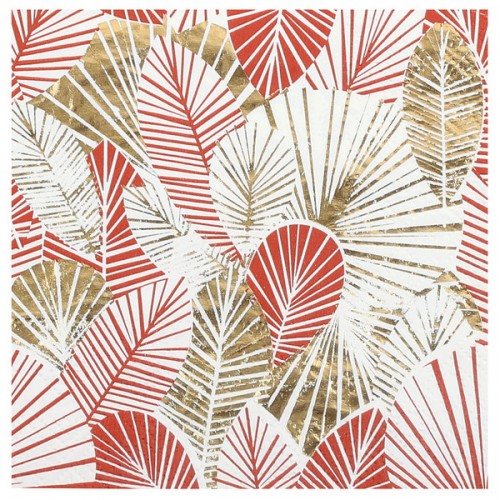 20 SERVIETTES FEUILLAGE TROPIC