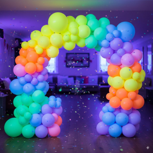 SACHET 50 BALLONS FLUO 26CM