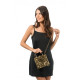 SAC VELOURS NOIR ET SEQUINS OR