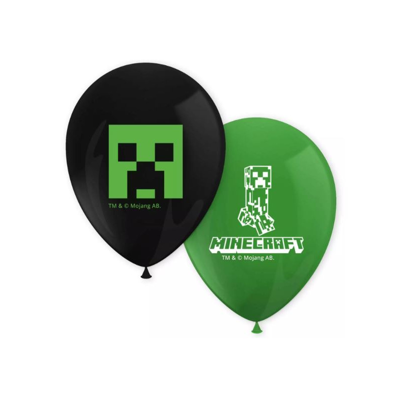 8 BALLONS MINECRAFT
