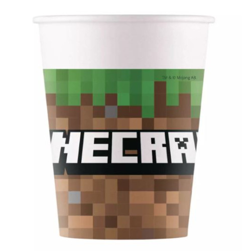 8 GOBELETS 25CL MINECRAFT