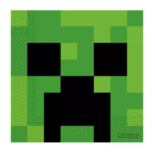 20 SERVIETTES MINECRAFT 33X33CM