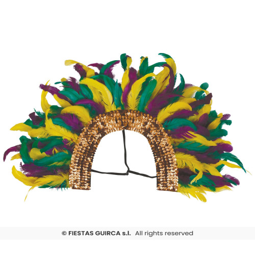 COIFFE PLUMES MULTICOLORES