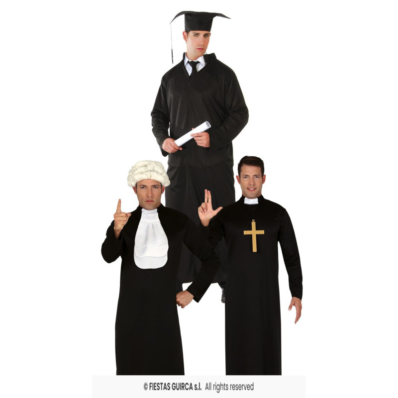 COSTUME ÉTUDIANT/PRÊTRE/JUGE M