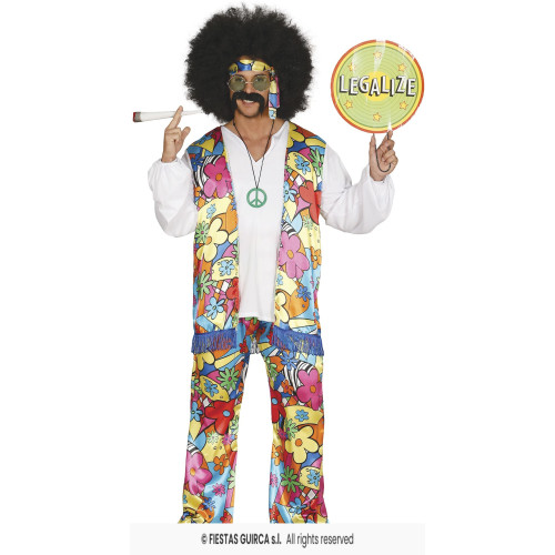 COSTUME HIPPIE RAINBOW S