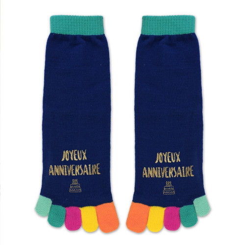 CHAUSSETTE A ORTEIL ANNIVERSAIRE