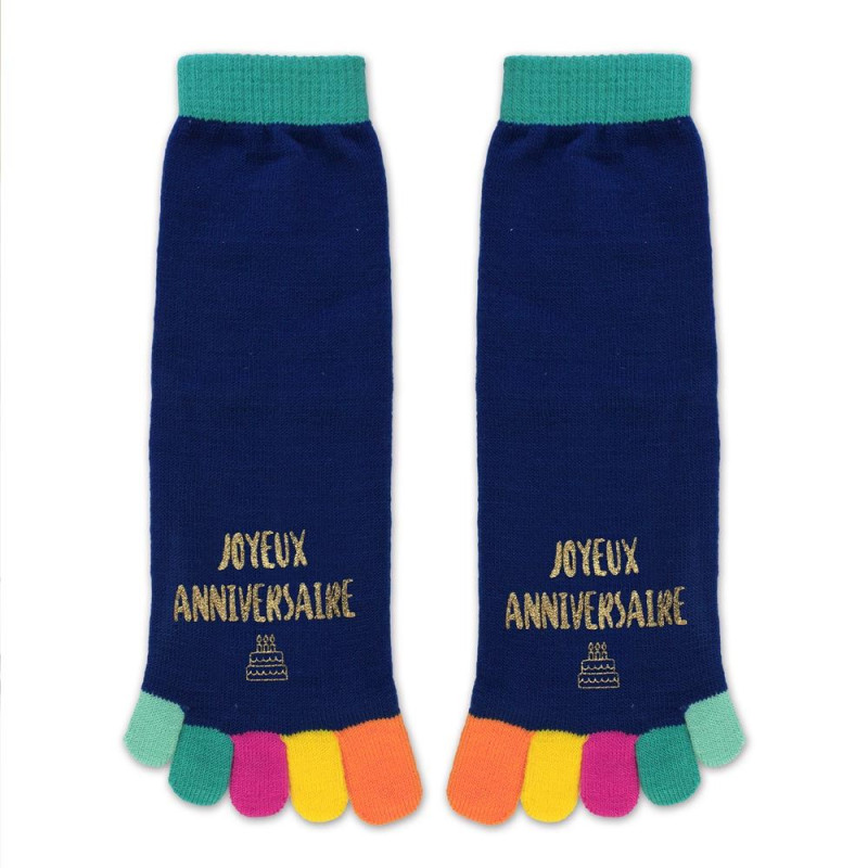CHAUSSETTE A ORTEIL ANNIVERSAIRE
