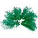6 PLUMES VERT/PAILLETTE OR