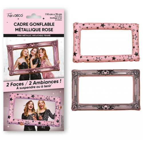 CADRE GONFLABLE METALLIQUE ROSE