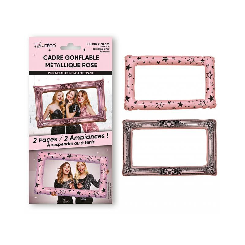 CADRE GONFLABLE METALLIQUE ROSE