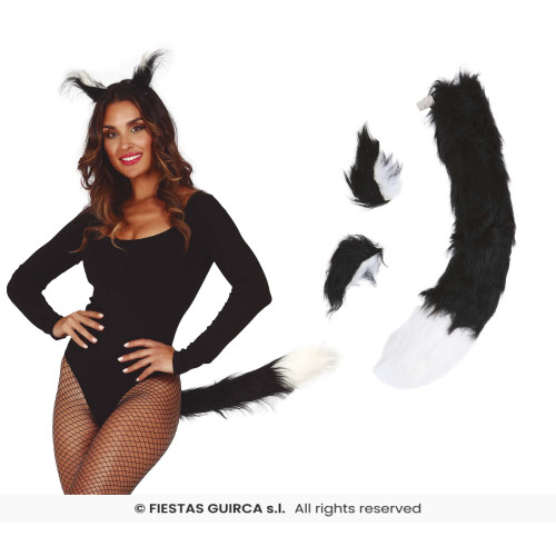 SET CHAT NOIR ET BLANC