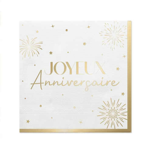 PACK 10 SERVIETTES DORE