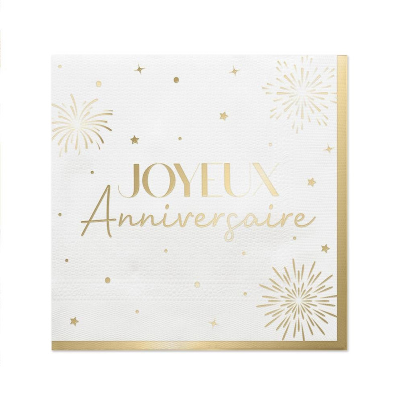 PACK 10 SERVIETTES DORE