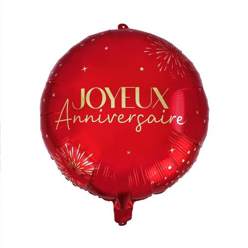 BALLON METAL PARTY ROUGE
