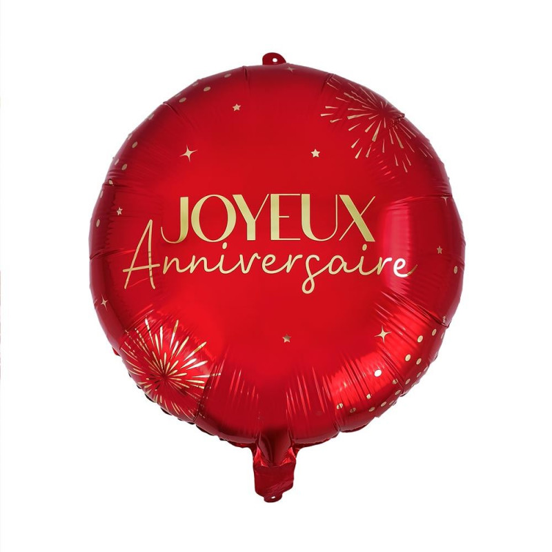 BALLON METAL PARTY ROUGE