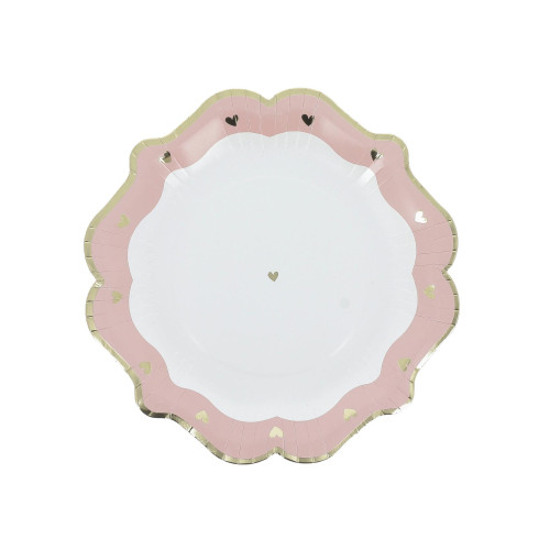 8 ASSIETTES PETITS CŒURS CARTON